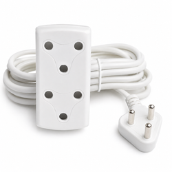 Alphaview 2-Way 5m Extension Cord – White