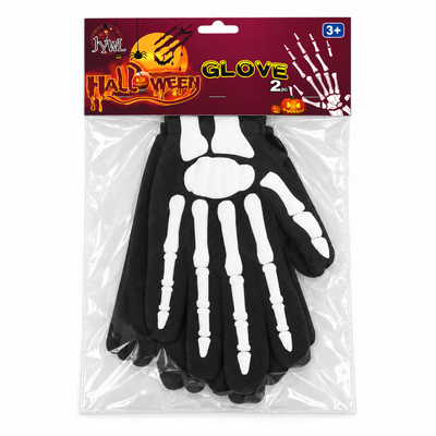 Halloween Skeleton Gloves – 2 Pairs for Kids Ages 3+