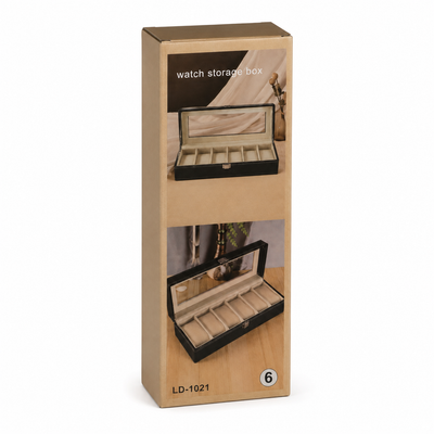 6-Slot Watch Storage Box – Display and Organiser Case
