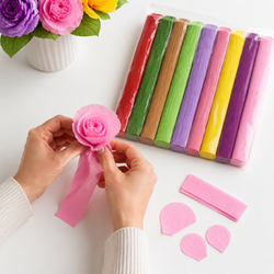 10-Piece Assorted Colour Crepe Paper Craft Set