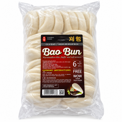Yuanbao Gua Bao Asian Burger Buns 20 Pack 1kg
