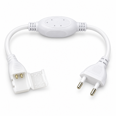 White 2-Pin LED Strip Light Power Connector | Mr Panda