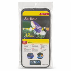 12-Disc Car Sun Visor CD Holder – Grey