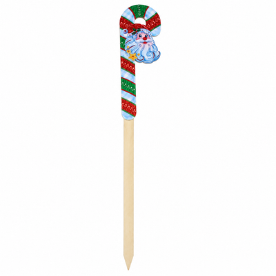 Santa Candy Cane Christmas Decorative Stake | Mr Panda