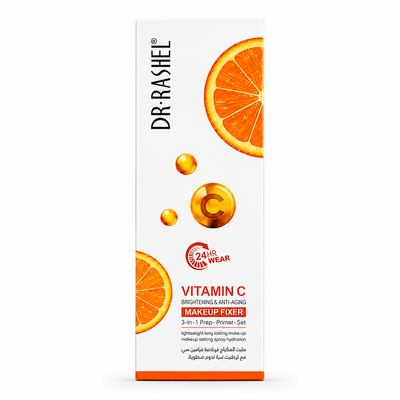 DR.RASHEL Vitamin C Brightening & Anti-Aging Makeup Fixer – 3-in-1 Prep, Prime & Set