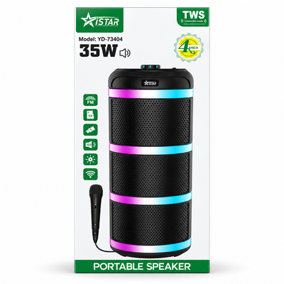 iSTAR YD-73404 35W Bluetooth Speaker & Mic | Mr Panda