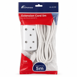 Alphaview 2-Way 5m Extension Cord – White