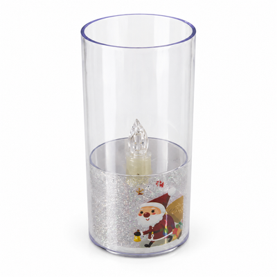 Christmas Flashing LED Candle with Santa Design | Mr Panda
