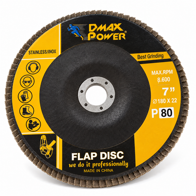 DMAX Power Flap Disc 180mm P80 INOX | Mr Panda