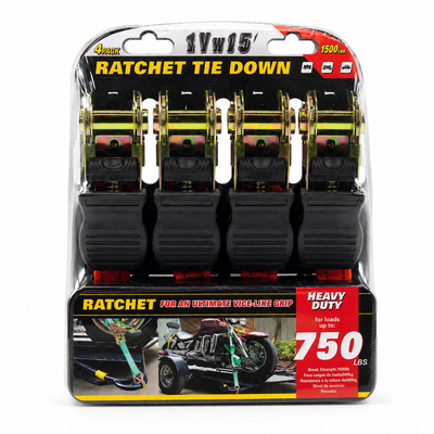 Heavy-Duty Ratchet Tie-Down Straps 4 Pack | MrPanda