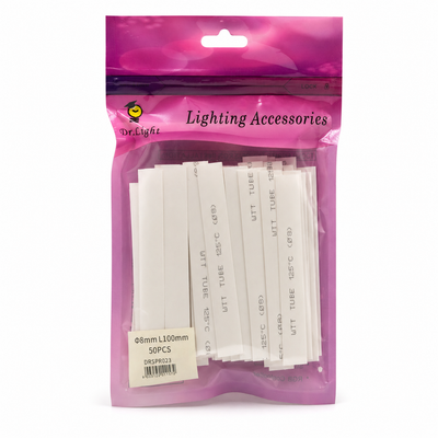 Dr.Light White Heat Shrink Tubing 8mm × 100mm – 50PCS