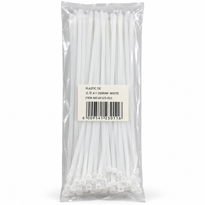 White Cable Ties 4 x 350mm | Plastic Ties | Mr Panda