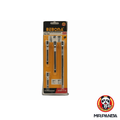 This image features a Bebona 1/4" Drive Extension Bar Set
