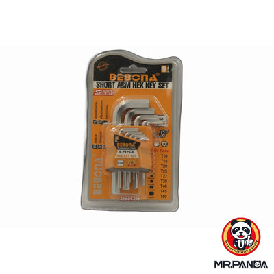 Short Arm Hex Key Set - 9Pc