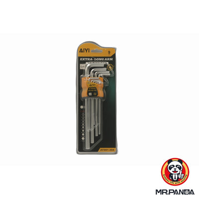 Long Hex Key Set - 9Pc