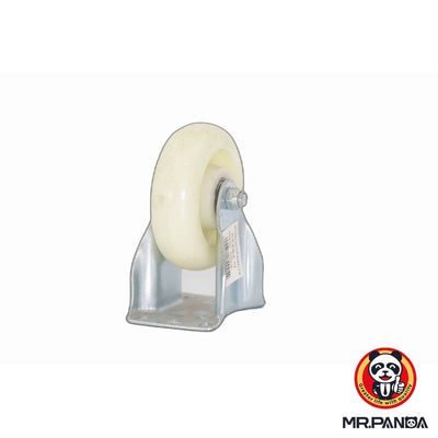 White Nylon Fixed Caster Wheel - 4 Inch