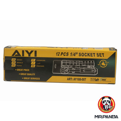AIYI 12-Piece 1/4" Socket Set