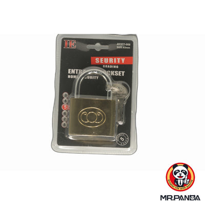 Tri-Circle Brass Padlock - 63mm