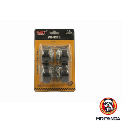 4-Piece Set Of 1.5" Swivel Caster Wheels