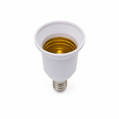E14 to E27 Light Bulb Socket Adapter – White