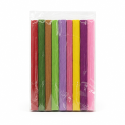 10-Piece Assorted Colour Crepe Paper Craft Set