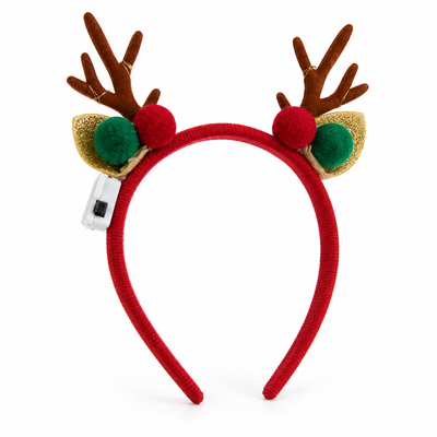 Christmas Reindeer Antler Headband – Red | Mr Panda