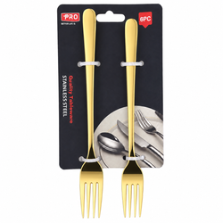 6-Piece Gold Stainless Steel Table Fork Set