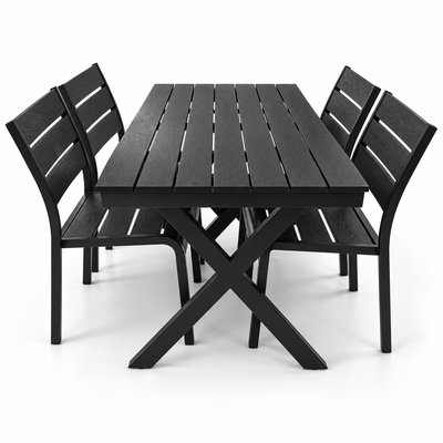 Pre-Owned Black 5-Piece Dining Set | Mr Panda