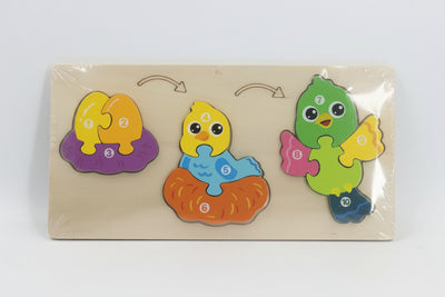 Wooden Animal Bird Life Cycle Puzzle