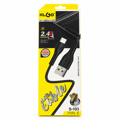 KLOO S-103 Type-C Cable 1m 2.4A Black | Mr Panda