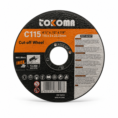 Tokomi C115 Metal Cut-Off Wheel 115 x 3 x 22.23mm