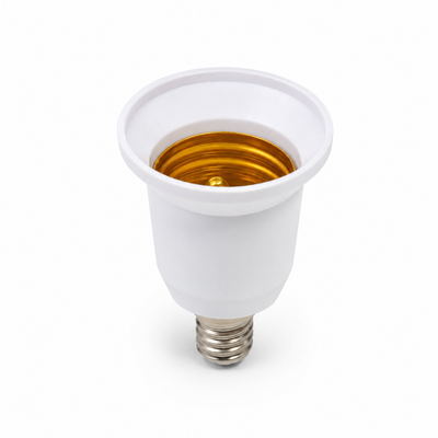 E14 to E27 Light Bulb Socket Adapter – White
