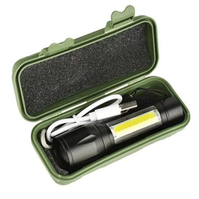 Mini XPE+COB LED Flashlight