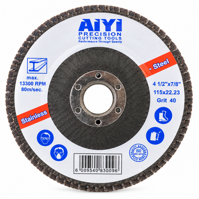 AIYI 115mm 40 Grit Flap Disc for Steel | Mr Panda