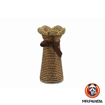 Rope-Wrapped Decorative Flower Vase