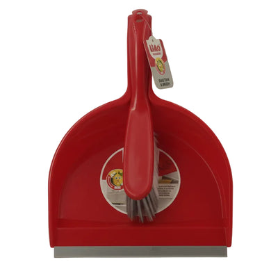 Liao Dustpan and Brush Set – Durable Household Cleaning Set – Red