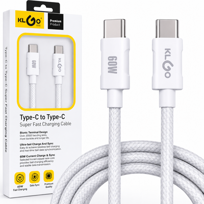KLGO Type-C to Type-C 60W Super Fast Charging Cable