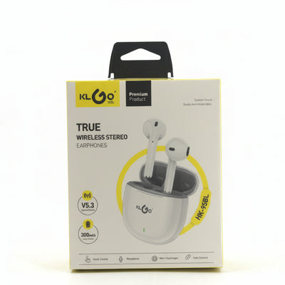 KLGO HK-95BL True Wireless Bluetooth 5.3 Stereo Earbuds with Charging Case, Touch Control & Built-in Microphone