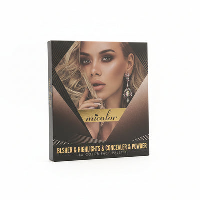 Micolor Blusher & Highlights & Concealer & Powder 16 Color Face Palette