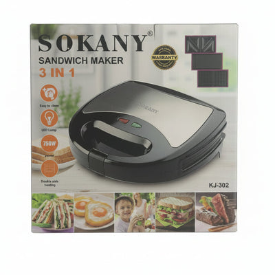 Sokany 3-in-1 Sandwich Maker