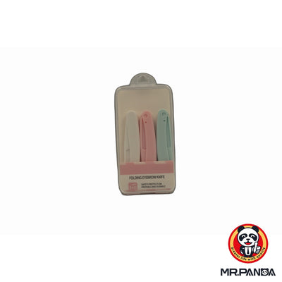 3-Piece Pack of Folding Eyebrow Razors