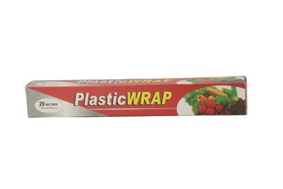 Plastic Food Wrap Roll 20m x 30cm – Clear Kitchen Cling Film for Food Storage