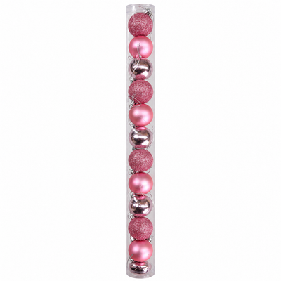 Pink Christmas Baubles 12 Piece Set | Mr Panda