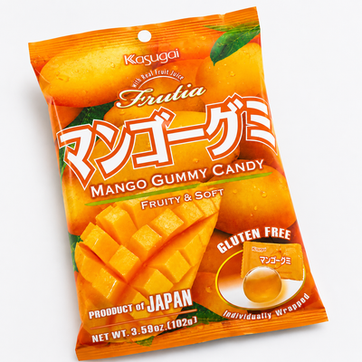 Kasugai Frutia Mango Gummy Candy 102g – Japanese Gummies