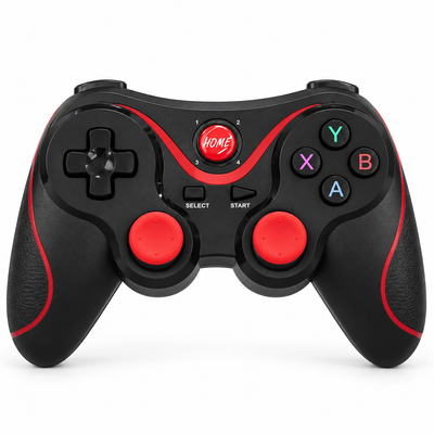 X3 Wireless Game Controller Black & Red | Mr Panda