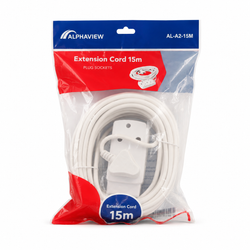Alphaview 15m Extension Cord – White | MrPanda