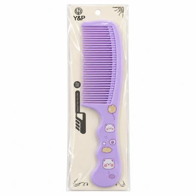 Purple Wide-Tooth Hair Comb with Bear Design | Mr Panda