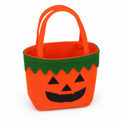 Halloween Pumpkin Felt Trick-or-Treat Candy Bag