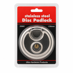 90mm Stainless Steel Disc Padlock 2590C | MrPanda