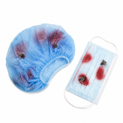 Halloween Bloody Surgeon Cap & Face Mask Costume Set